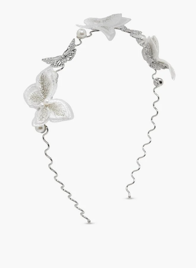 Flora Bella By Shoexpress Pack Of 3 Hairband And Hair Clip With Butterfly Embellishment Ramadan Collections